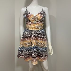 Quiksilver Fit & Flare Sleeveless Short Summer Dress Ombre Hoffman Cali Fab SZ S